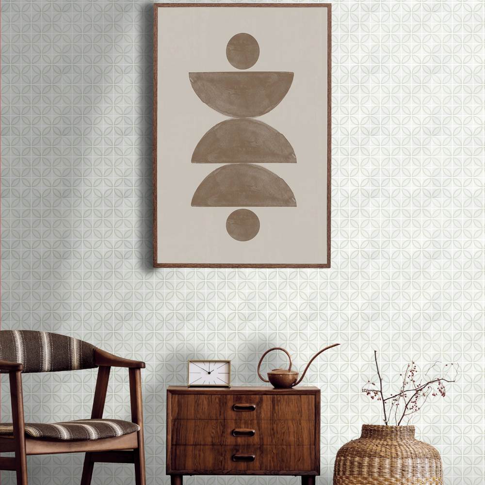 Eco Mosaics Square Lily Tea Green White Matte Mosaic
