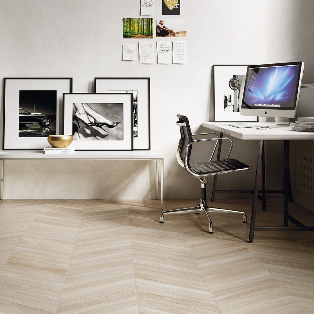 Forever Wood Chevron White