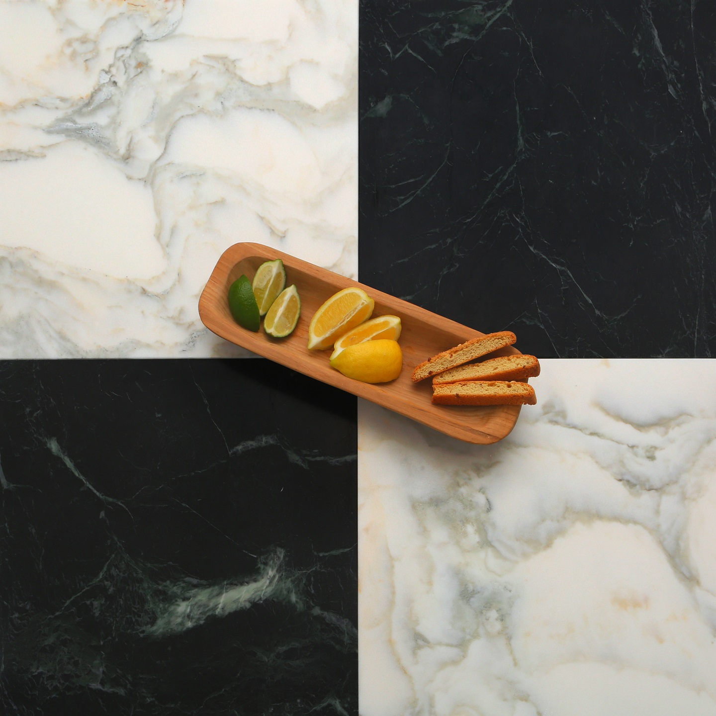 Marble Checkerboard Calacatta Olivia Honed