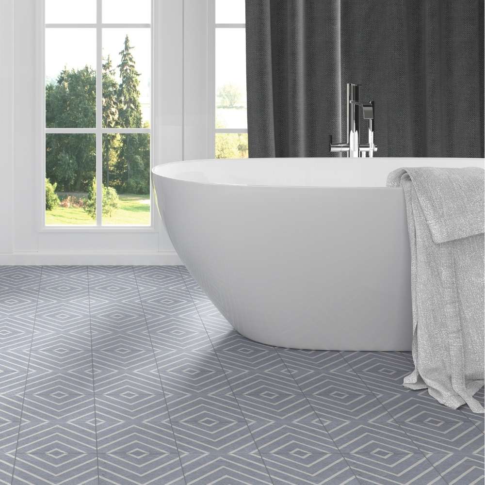 Motifs Chevron Azul Matte