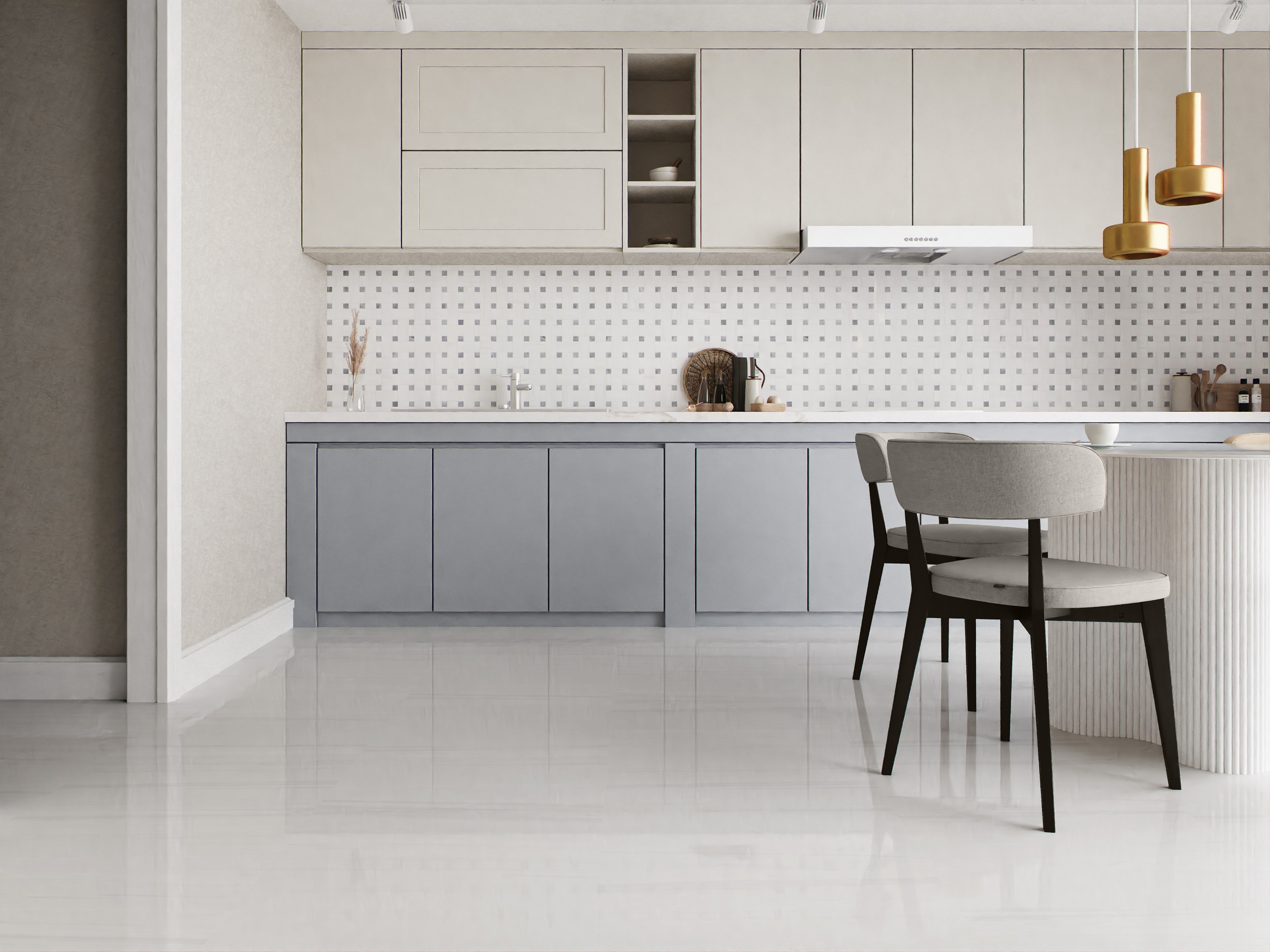 Noble Dolomite Basketweave Matte Mosaic