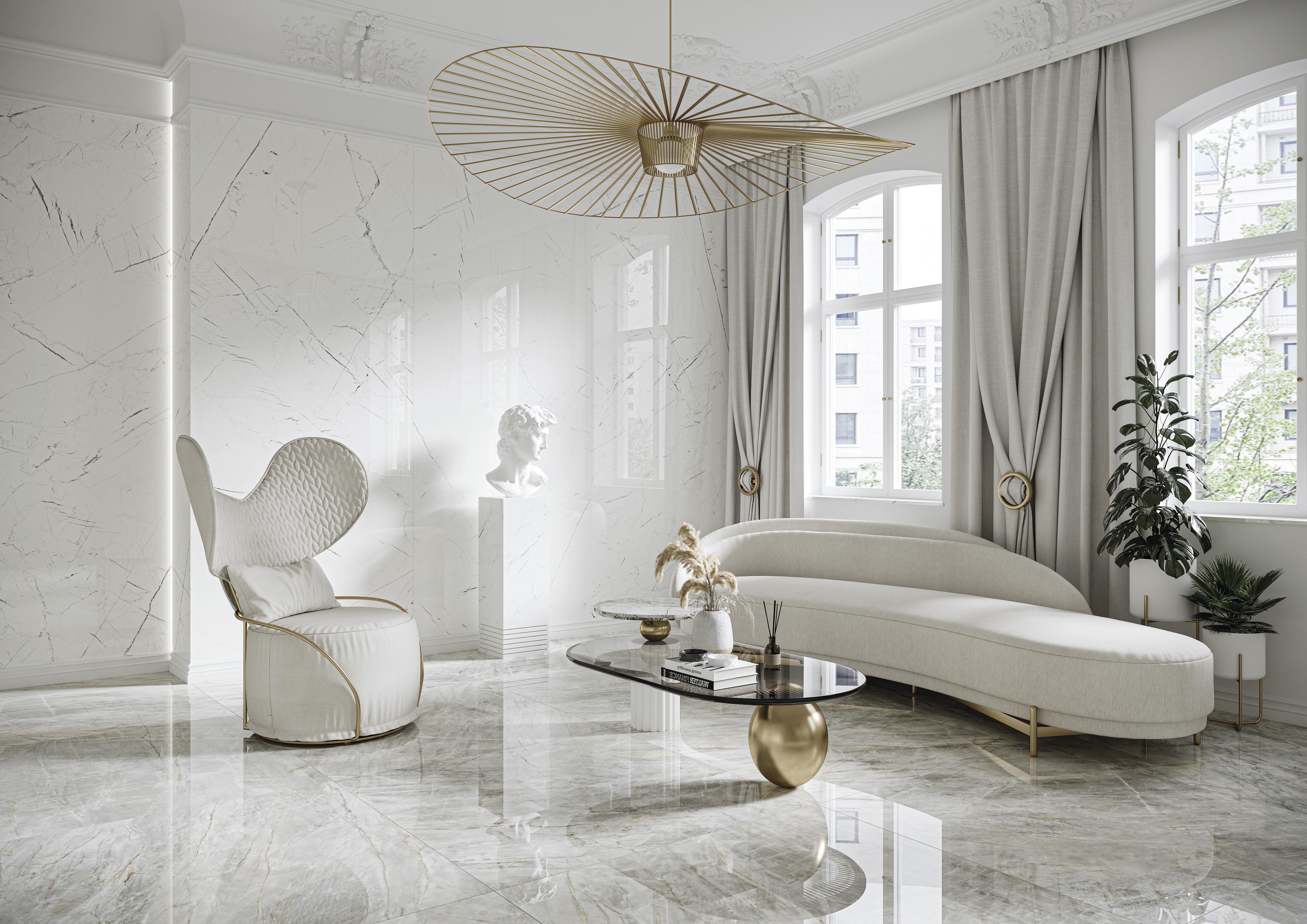 Ombra White Polished