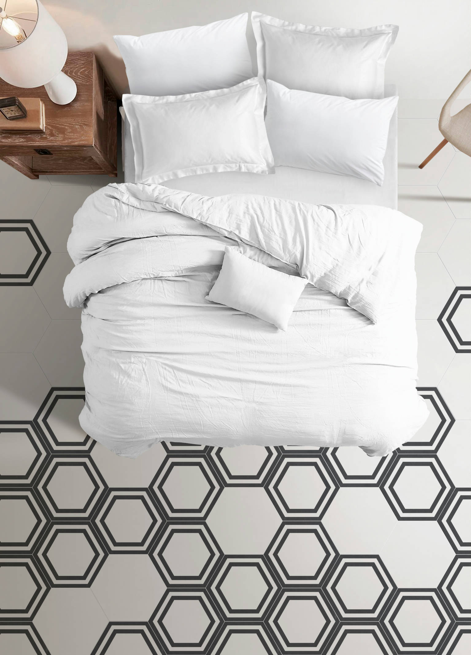 Piso Hex White