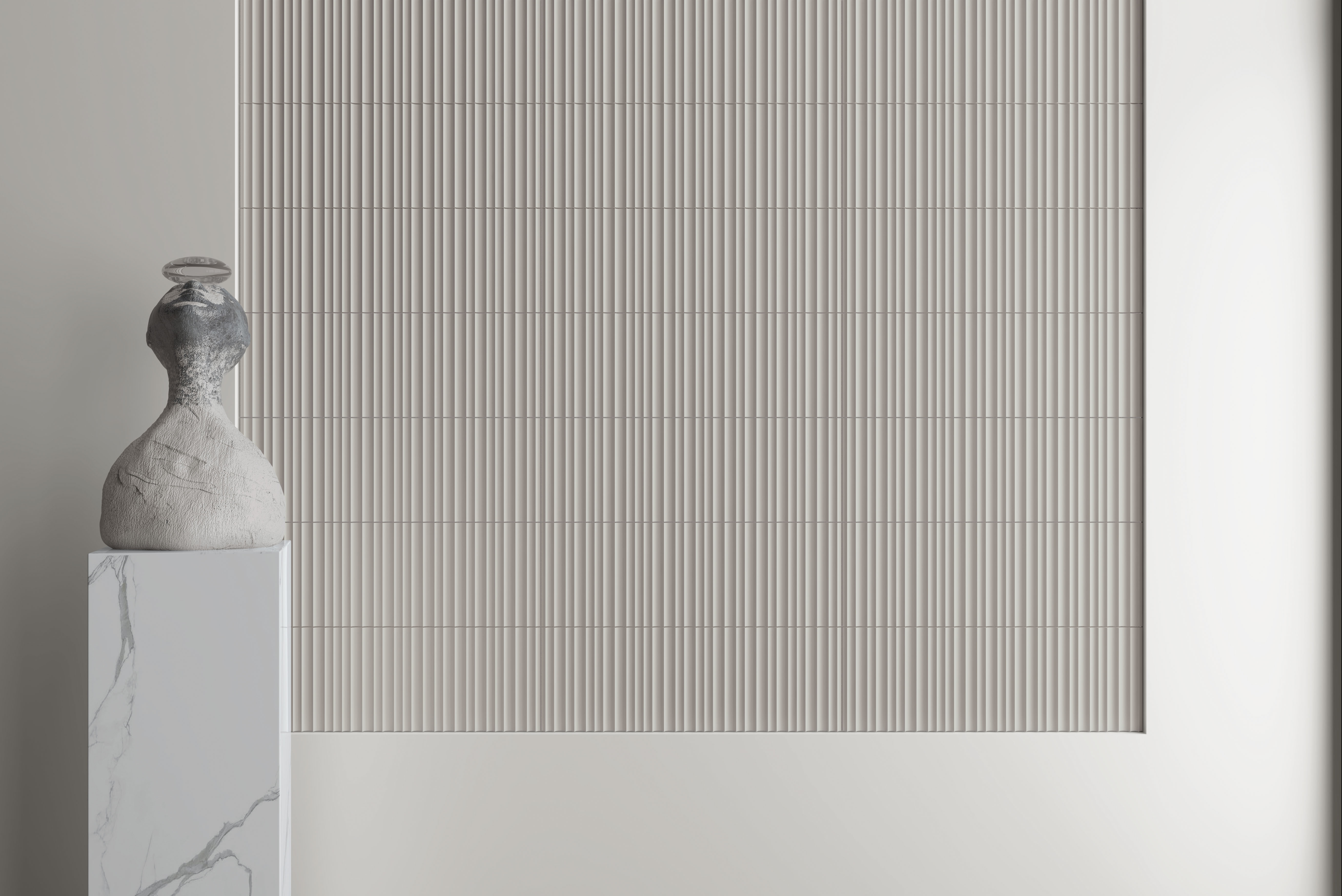 Ribbed Elegance White Matte Duerco Deco