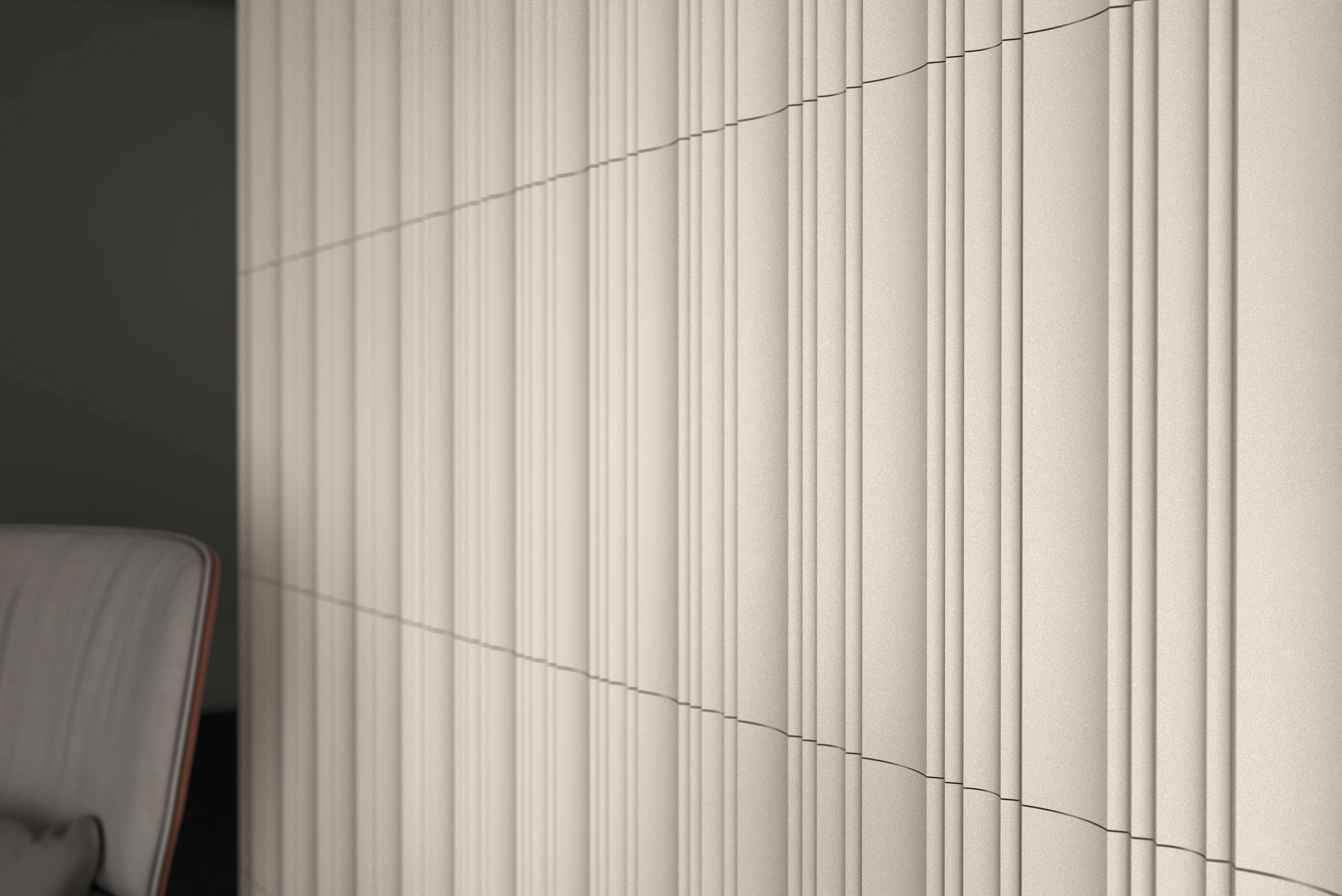 Ribbed Elegance White Matte Ordesa Deco