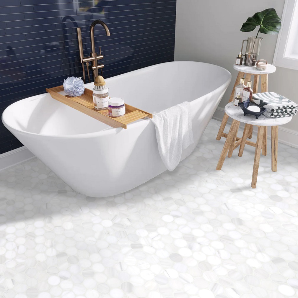 Round Mosaics Dolomite Honed