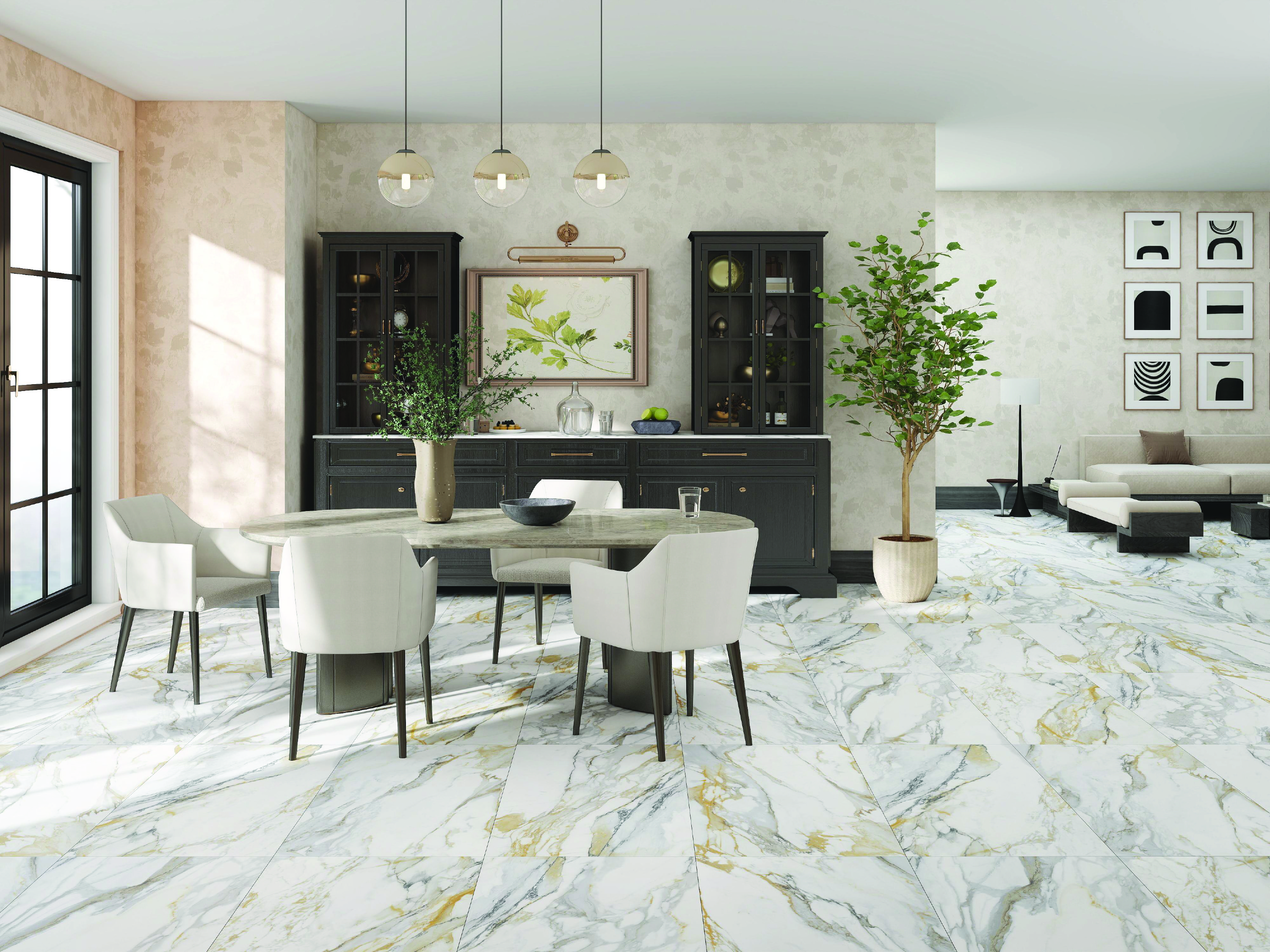 Carved Stone Renaissance 3D Matte Soft Glazed