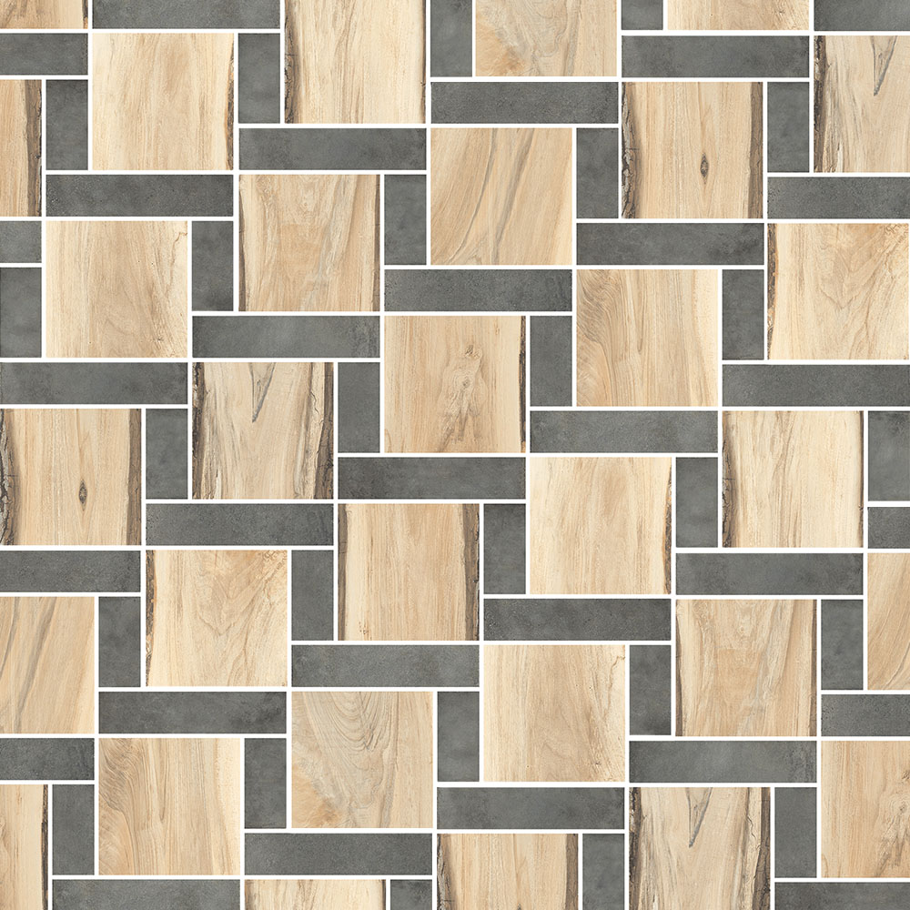 Wood Effect Maple Square Mosaic