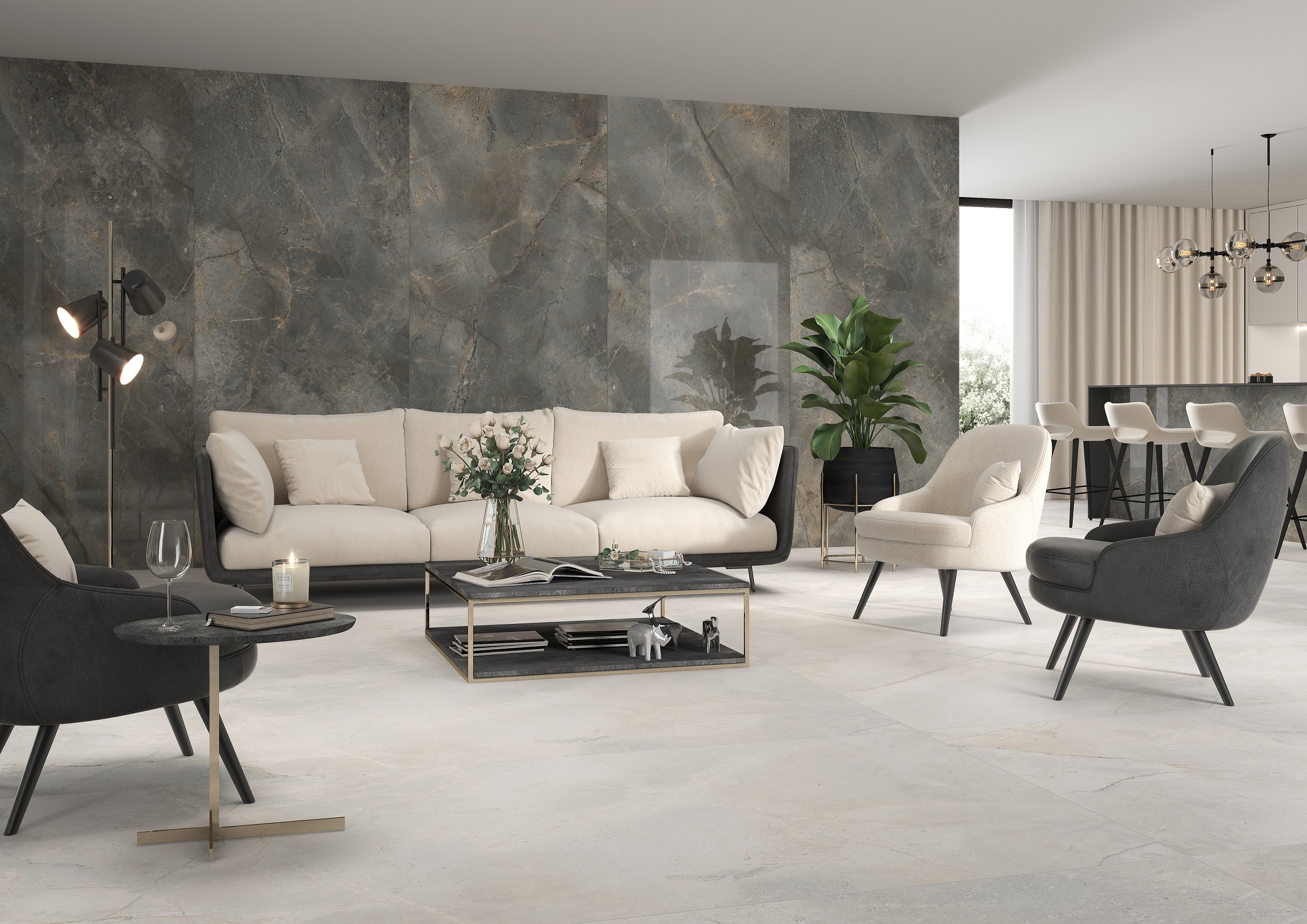 Woodland Marble Graphite Polished
