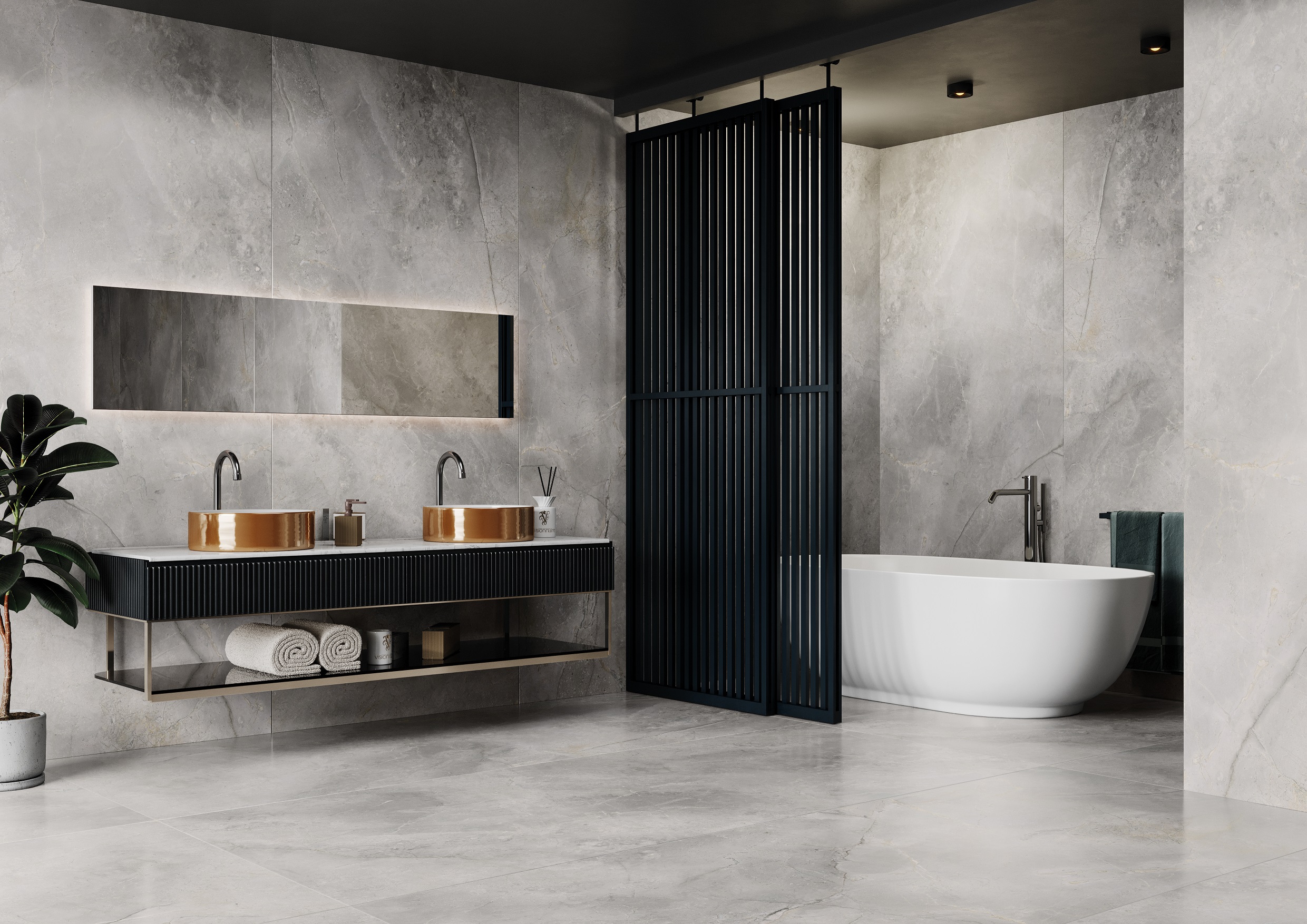 Woodland Marble Silver Polished