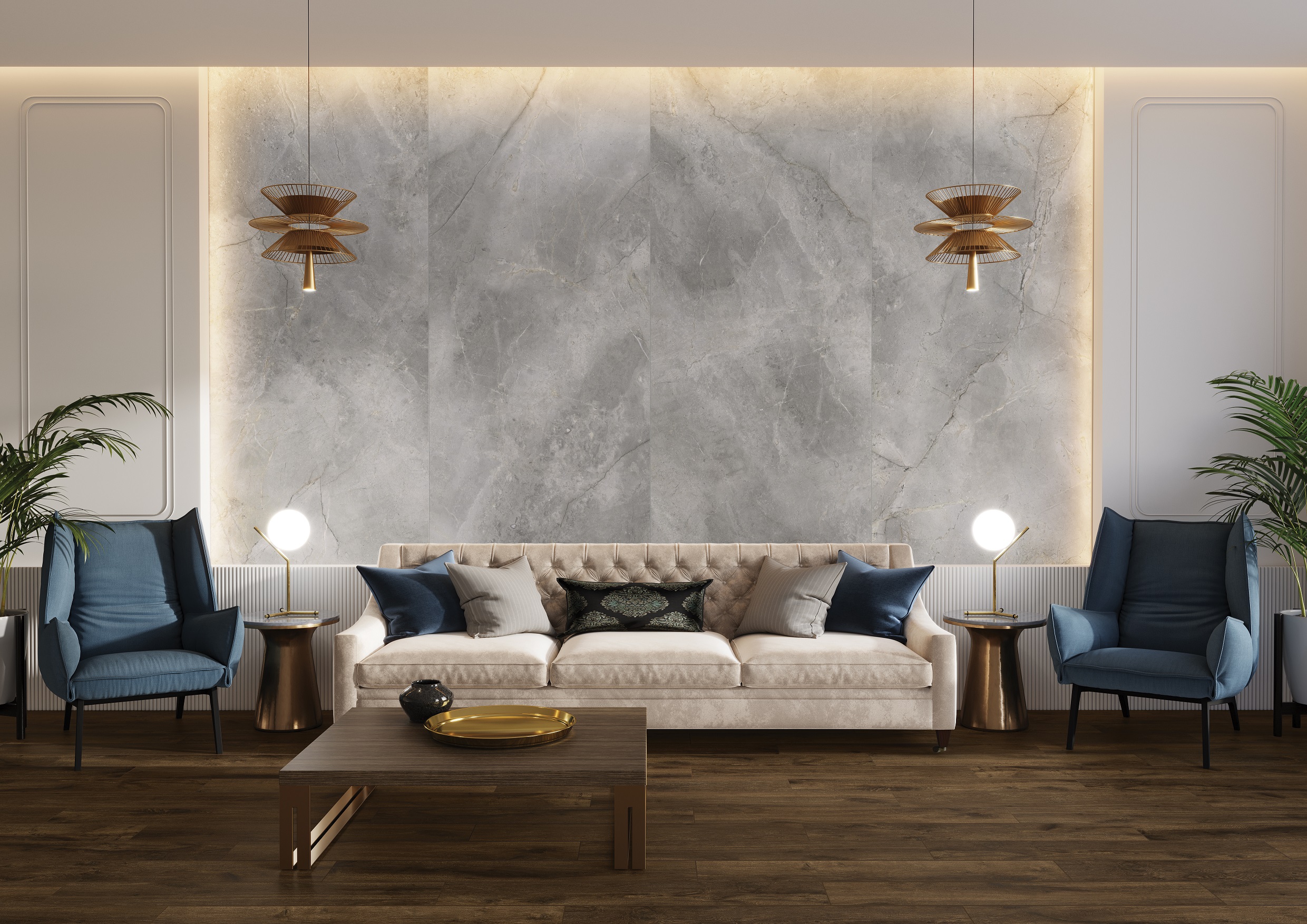 Woodland Marble Silver Matte