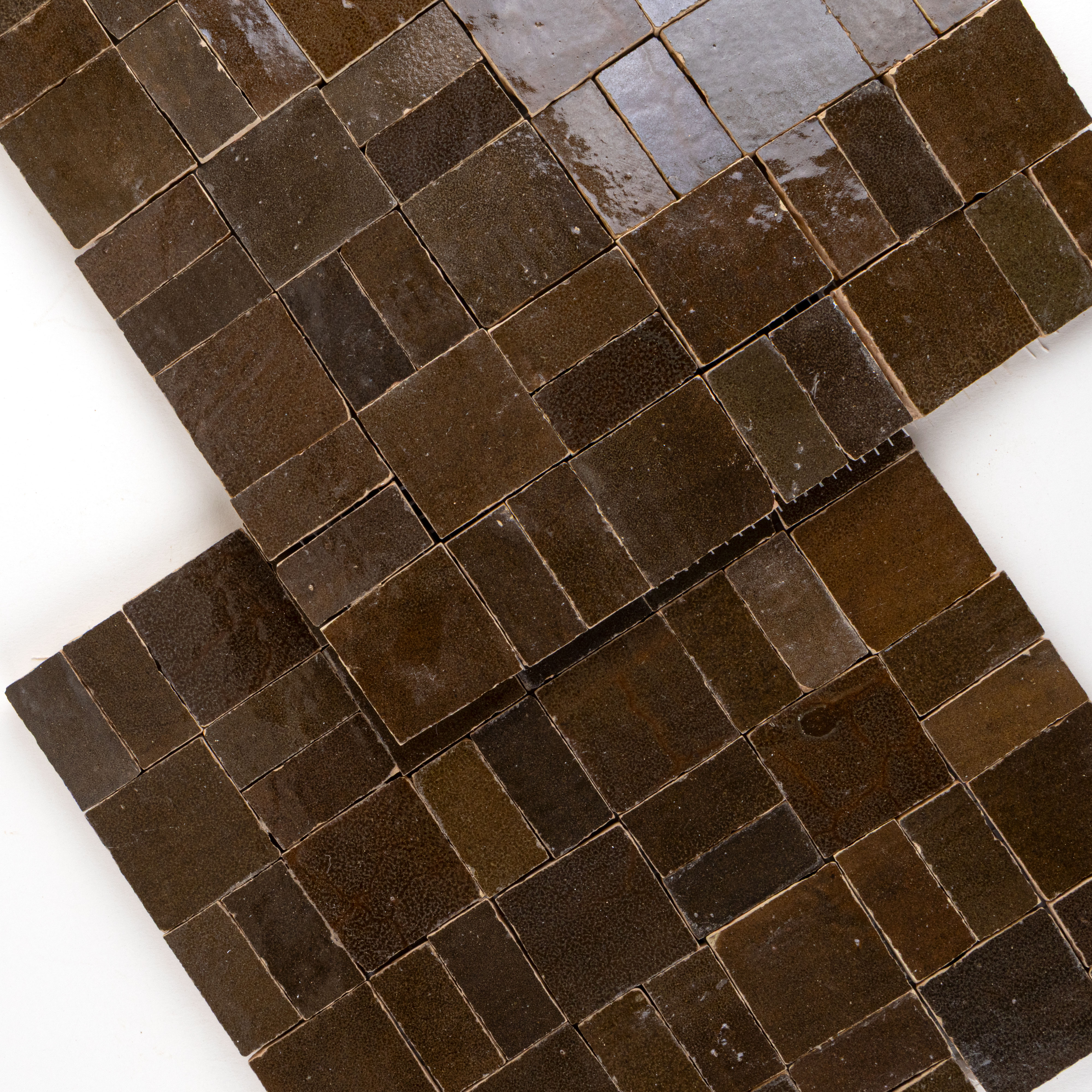 Zellige Evolution Espresso Noire Crosshatch Mosaic