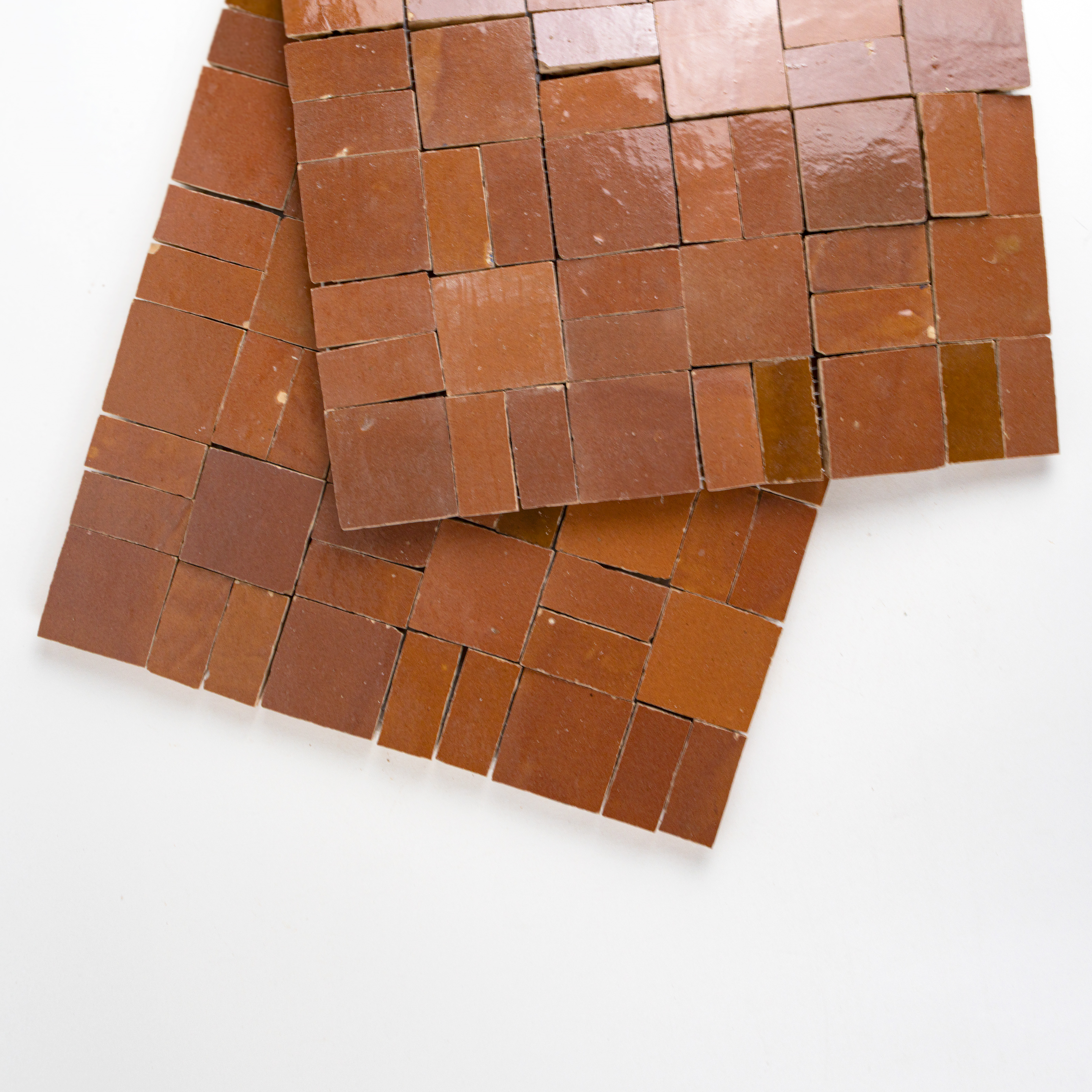 Zellige Evolution Sundried Clay Crosshatch Mosaic